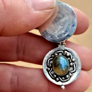 New Labradorite Silver Poison Locket Pendant.